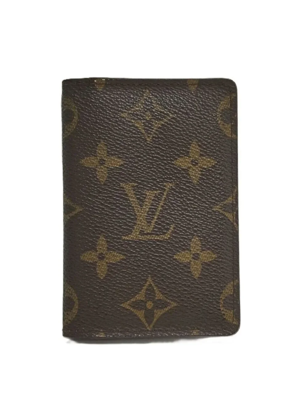Louis Vuitton Pocket Organizer Vintage Shape Bifold Card Case Monogram